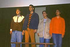 Mike Mraz, Joseph Bukovinsky, Tracy Schuler and Denise Glinatsis in their roles as the four murdered Kent Students in Kent State:A Requiem (2000)