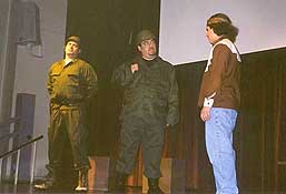 Mike Mraz as Jeffrey Miller, Seamus as Guard 1 and Frank Martin as Guard 2 in Kent State:A Requiem (2000)