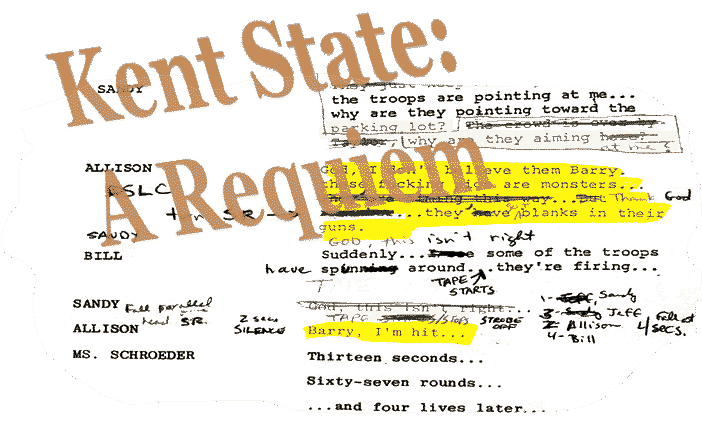 Kendra's Script from 1982 production of Kent State:A Requiem